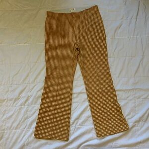 Maeve Anthropologie Mustard and White pants
